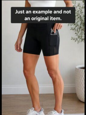 Athleta Black High-Rise Biker Shorts with Pockets | Women's Activewear I Small